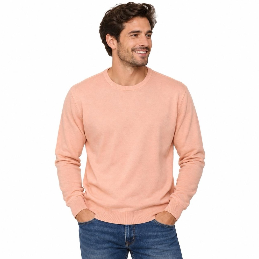 Denim & Flower Sweater Mens Medium
Pink Crew Neck 100% Cotton Knit Lightweight